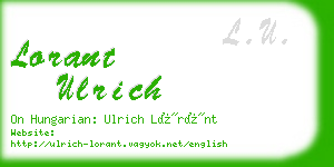 lorant ulrich business card